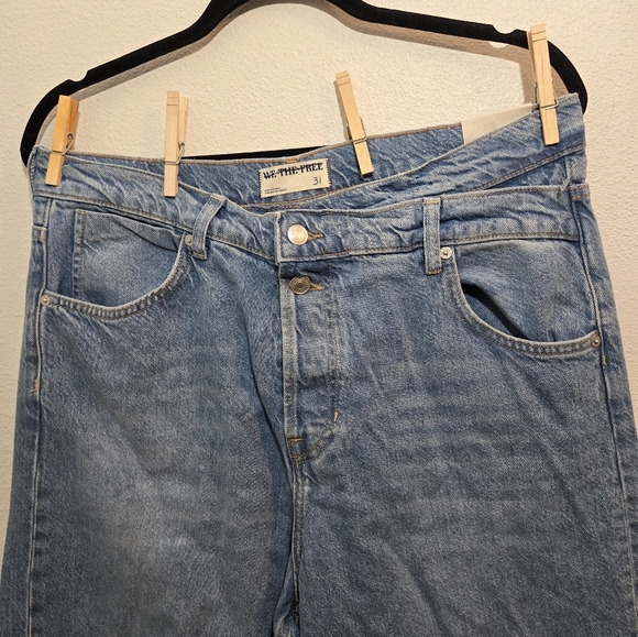 Free People NWT Crossroads Mid Rise Slim Straight Jeans Size 31 - Picture 3 of 16